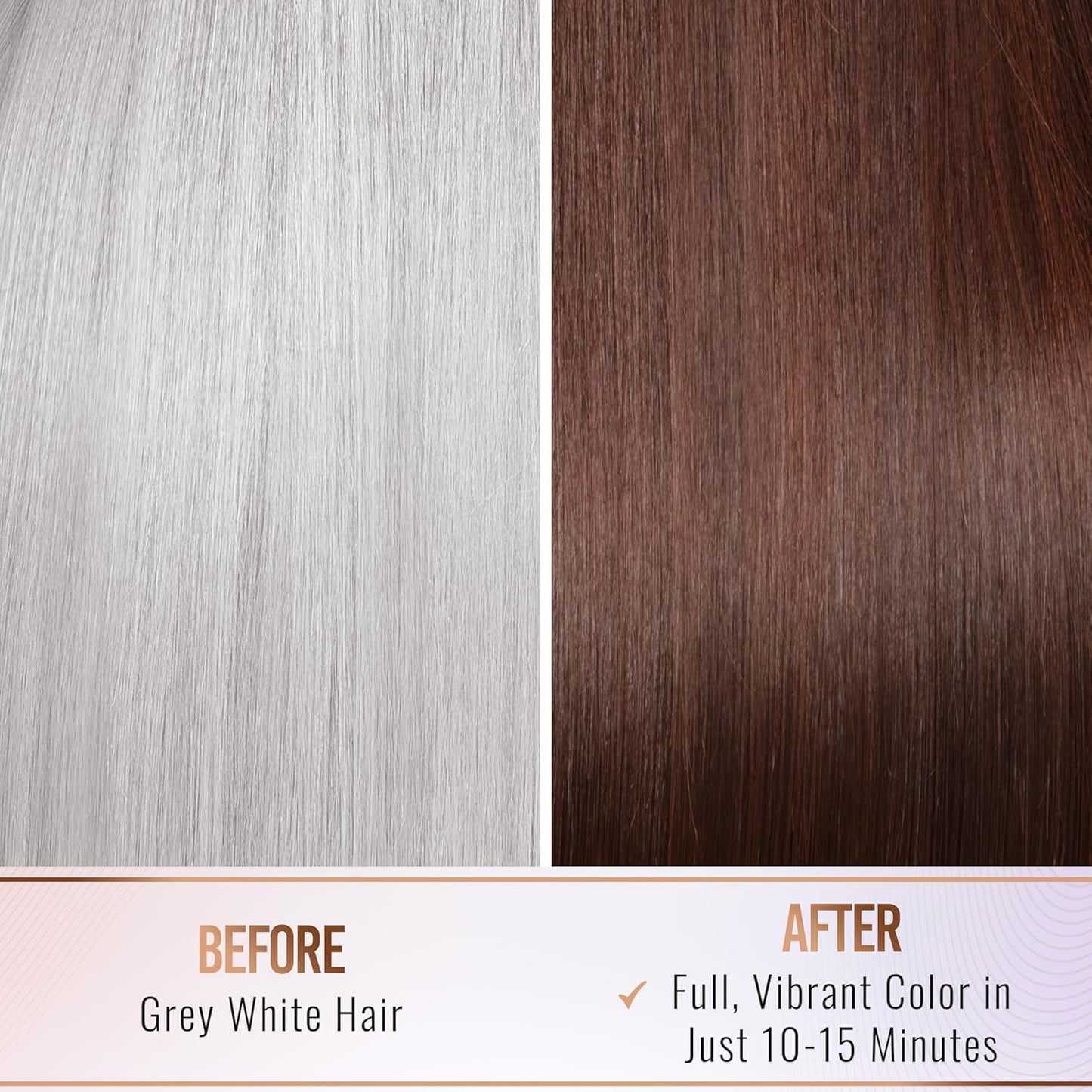 Herbishh Travel Pack Hair Dye Color Shampoo + 15pc Argan Hair Mask Sachet (Chestnut Brown, 15 Sachets)