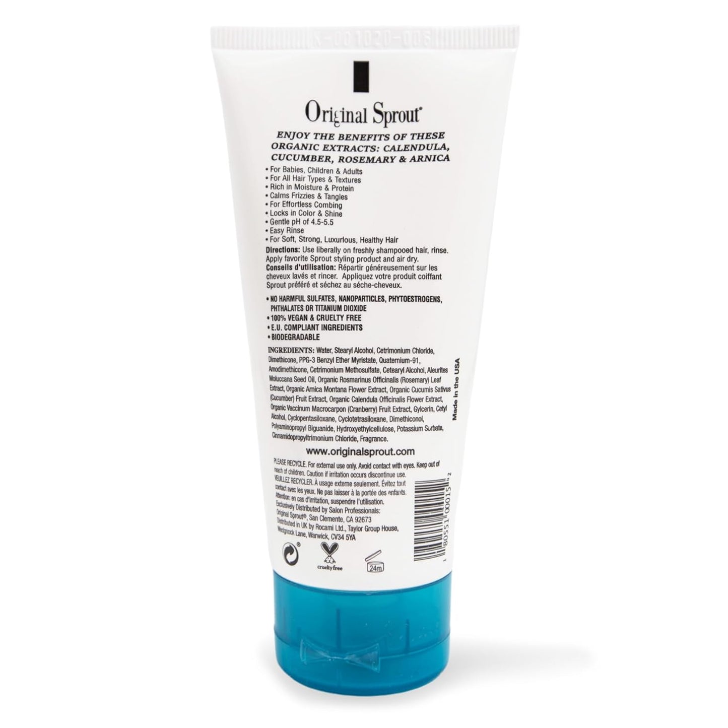 Original Sprout Deep Conditioner for All Hair Types, Vegan Conditioner, Travel Size 3 oz. Bottle