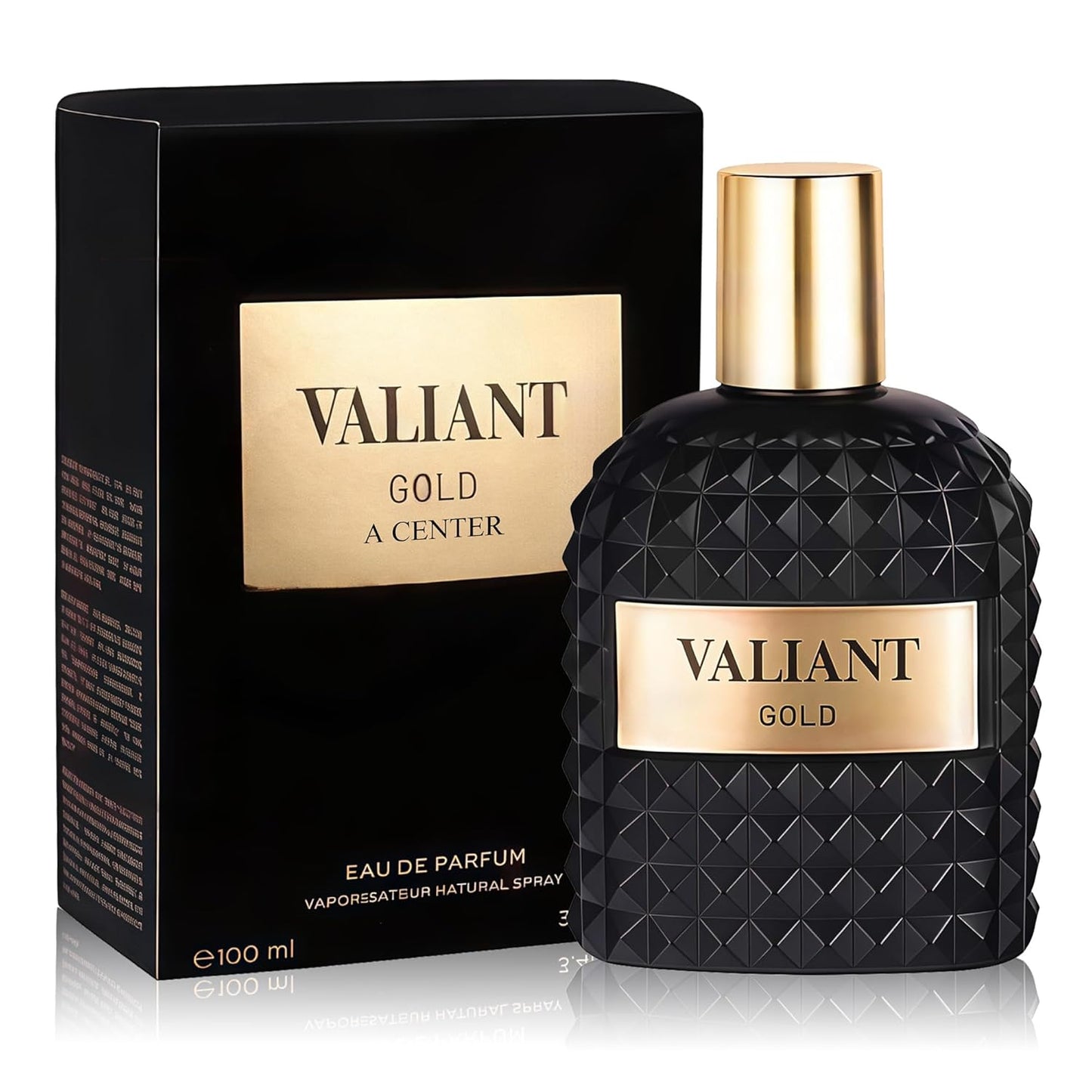 Cologne for Men Valiant Gold 3.4 Fl Oz Eau de Parfume Spray Noted with Floral,Lemon, Rose Essence, Sensual White Musk Fragrance Men's Perfume for Daily Use