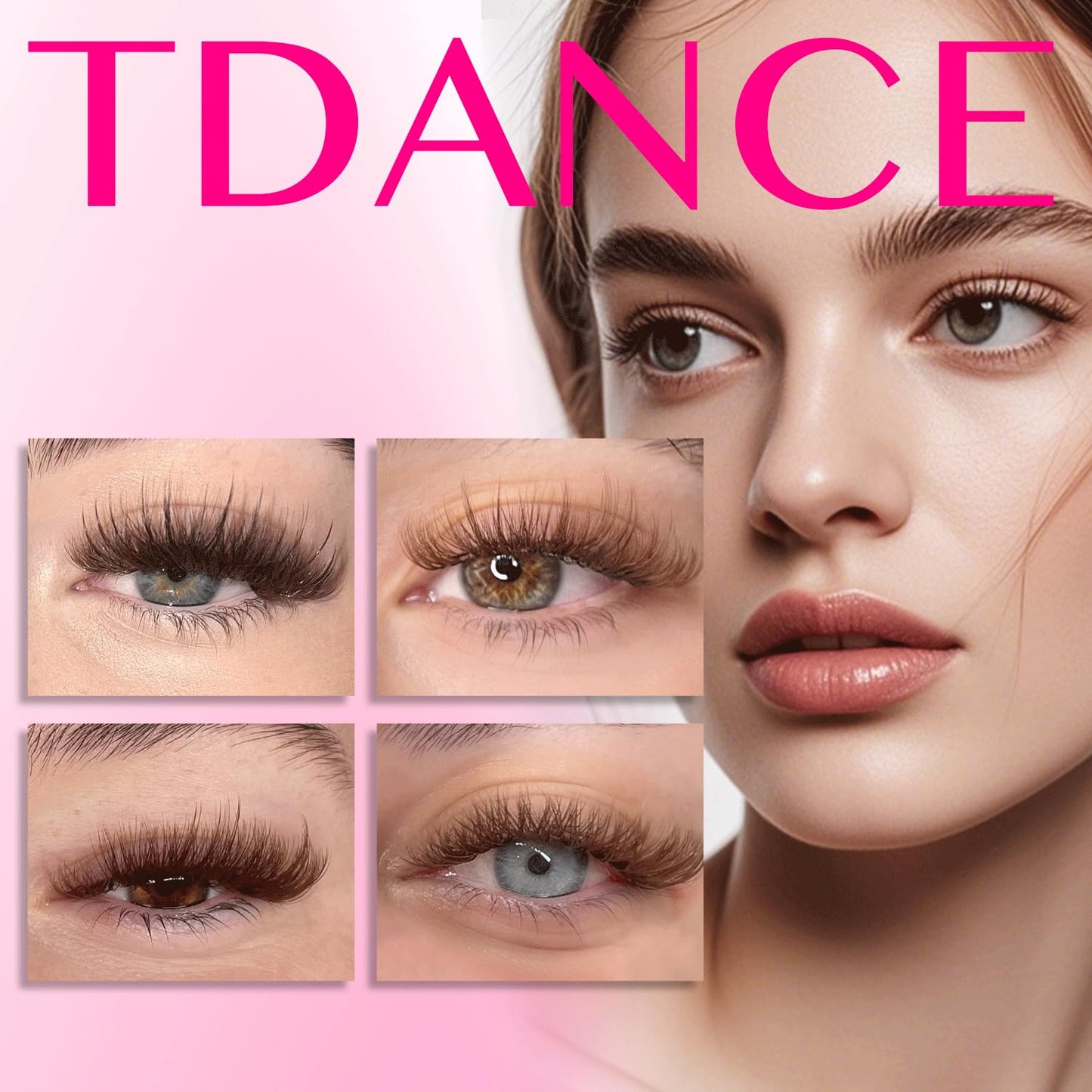 TDANCE Premade Fans Eyelash Extensions 320 Fans Pre Made Fans Lash Extensions Middle Stem Heat Bonded Premade Lash Fans Volume Lash Extensions(320-BROWN-10D-0.07-D-8-15mm)