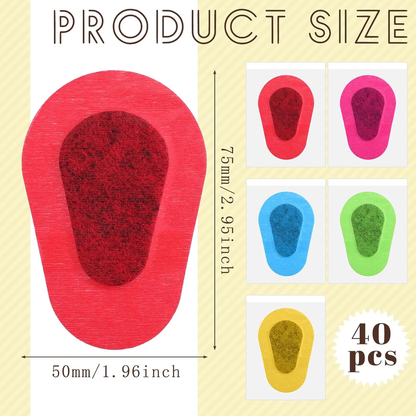 Panitay 40 Pcs Adhesive Eye Patches for Adults Disposable Breathable Medical Eye Patch for Amblyopia Lazy Latex Free Adhesive Bandages for Men(3 x 2 Inch,Colorful)