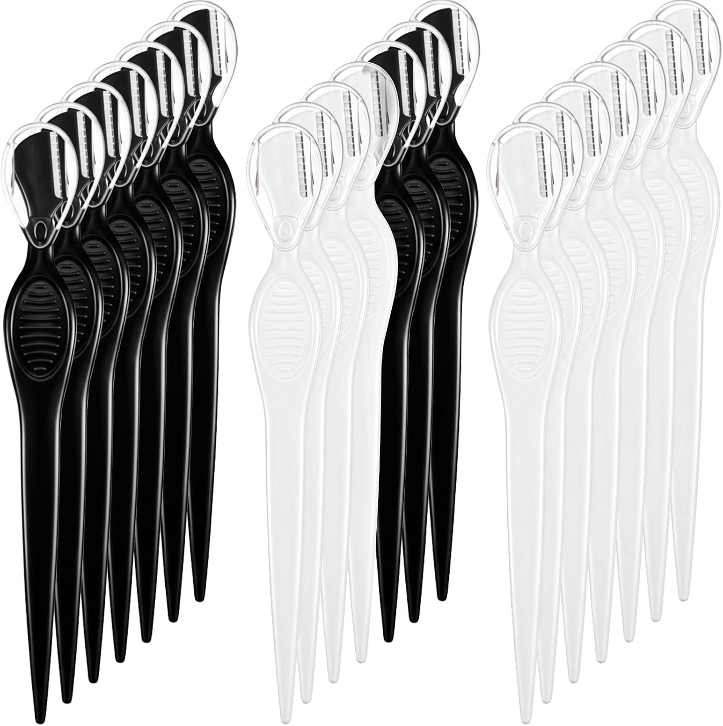 Mudder 21 Pcs Eyebrow Razor Eyebrow Shaver Facial Razor Multipurpose Face Trimmers with Precision Cover for Women Makeup Care Tools (White,Black)