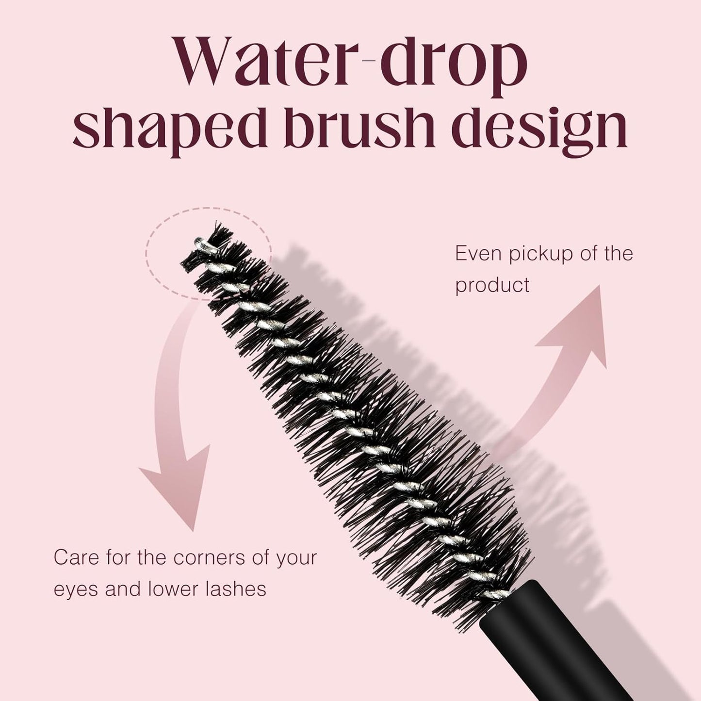 3 Pcs Unidollssbeauty Tubing Mascara and Blush Stick Set, Volume and Length Black Mascara Lengthening Long Lasting All Day, Washable Voluminous Tubing with a Random Accessory Included(04,05)