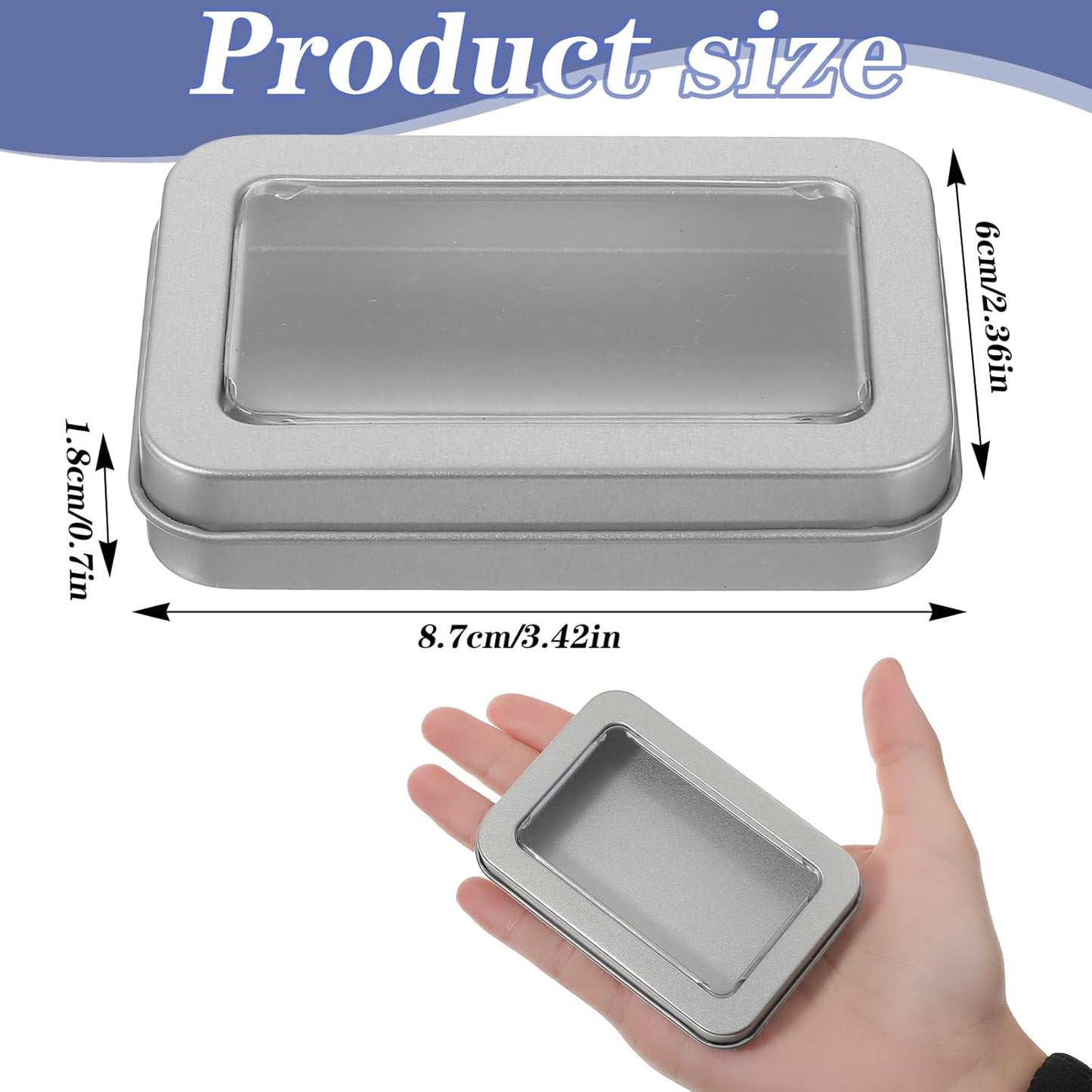 5Pcs Cotton Swab Holder for Travel, Portable Small Dental Floss Case Metal Empty Cotton Ball Holder with Dustproof Lid Floss Picks Dispenser for Travel Outdoor(Silver)