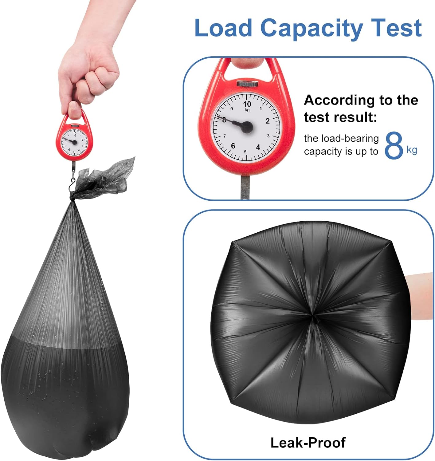 Small Trash Bags 3-5 Gallon, Inwaysin 200 Count Small Bathroom Trash Bags Black, Strong Small For Garbage, 4 Gallon Biodegradable, Unscented, Size Expanded for Kitchen