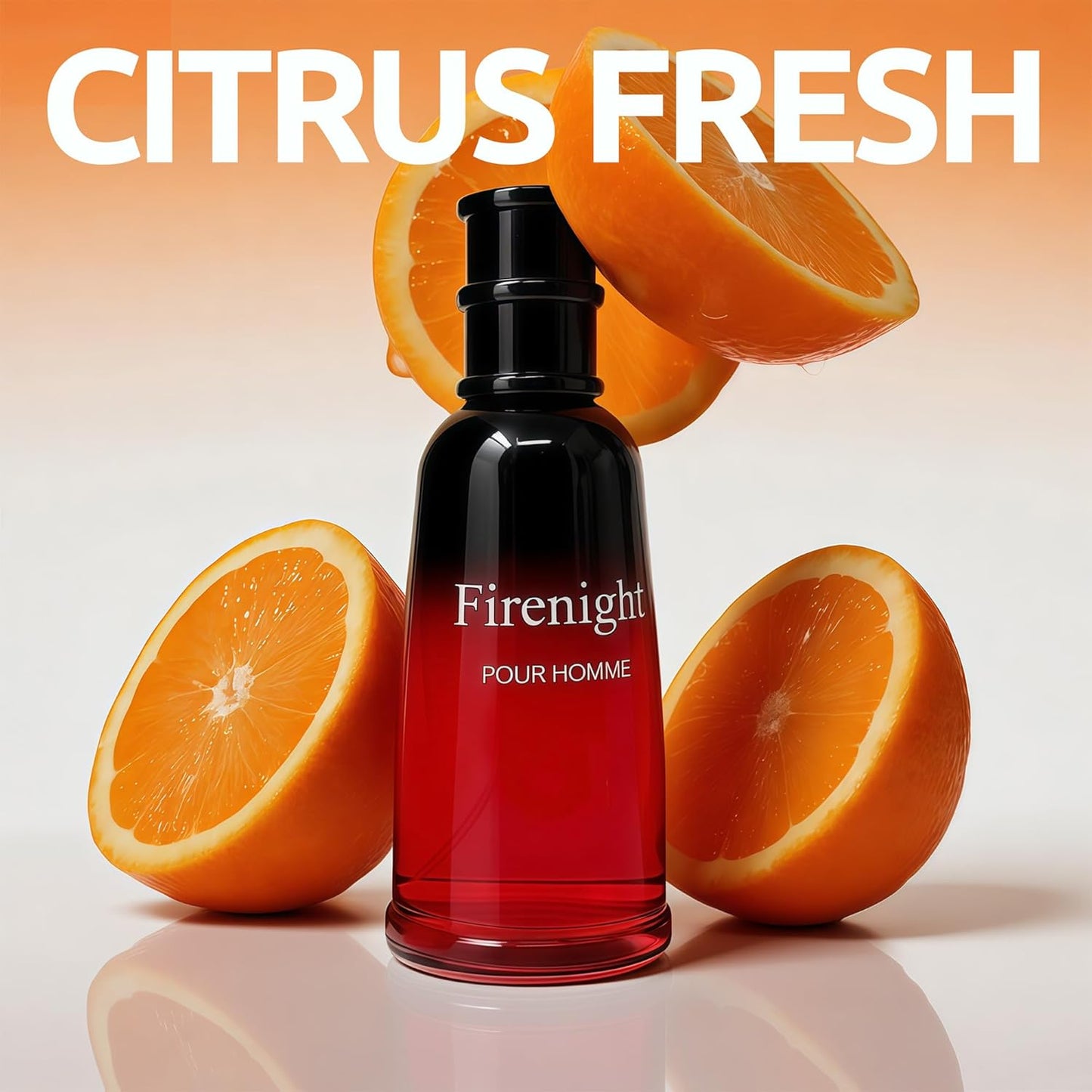 Cologne for Men Firenight 3.4 Fl Oz Eau de Parfume Natural Body Spray Noted with Nutmeg Flower, Lavender, Cedar, Chamomile, Mandarin Orange Fragrance Men's Perfume for Day & Night Use