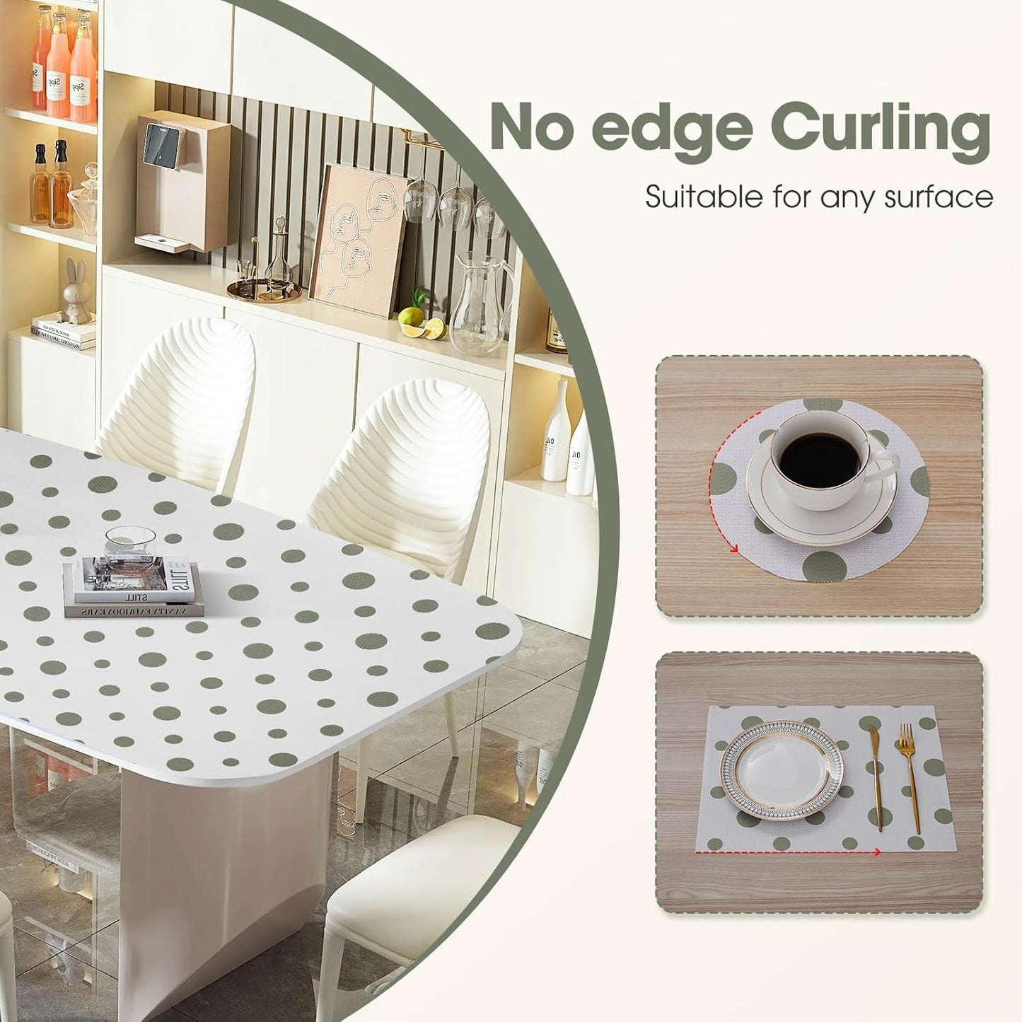 Beautysaid Shelf and Drawer Liner for Kitchen Cabinet, Non Adhesive Non Slip Shelf Paper Waterproof Washable Thickened for Dresser Pantry Shelve Bathroom Protector Liner(Polka Dot,12 in x 20 FT)