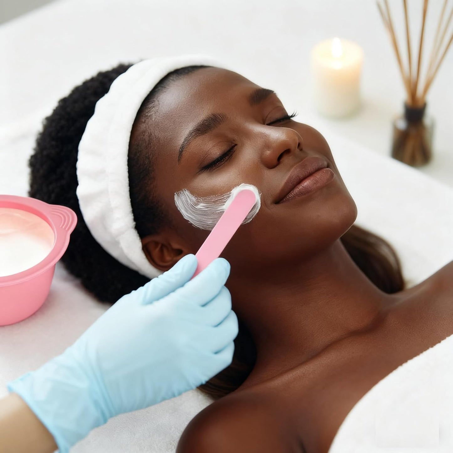 2 Pack Silicone Wax Pot, Wax Warmer Liner with Spatula Sticks, Reusable Waxing Pot Liner for Hair Removal (2)