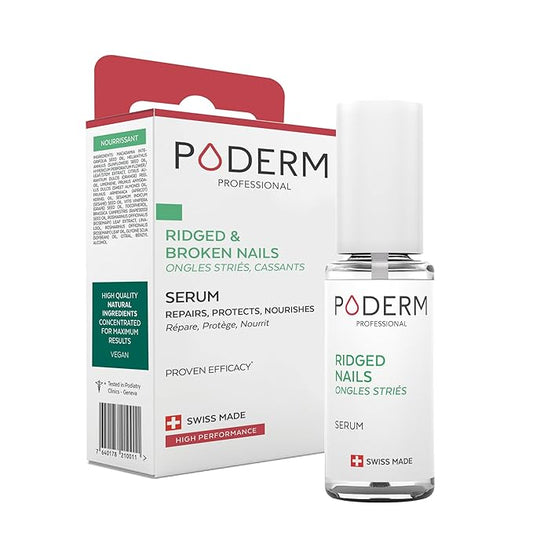 PODERM – 100% NATURAL NAIL REPAIR - Revitalizes Damaged and Split Nails with Hydrating & Exfoliating Formula – Effective Nail care : Also Acts as a Nail Strengthener for Damaged Nails – Swiss Made