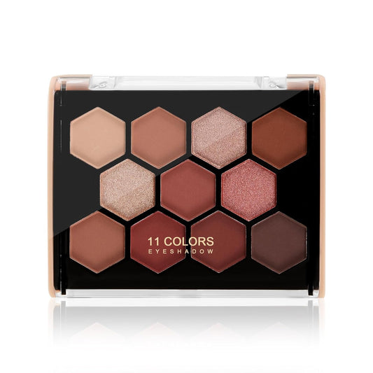 Boobeen 11-Color Eyeshadow Palette - Matte & Shimmer, High Pigment Creamy Eye Shadow Powder, for Dramatic Day to Night Looks, Blendable & Neutral