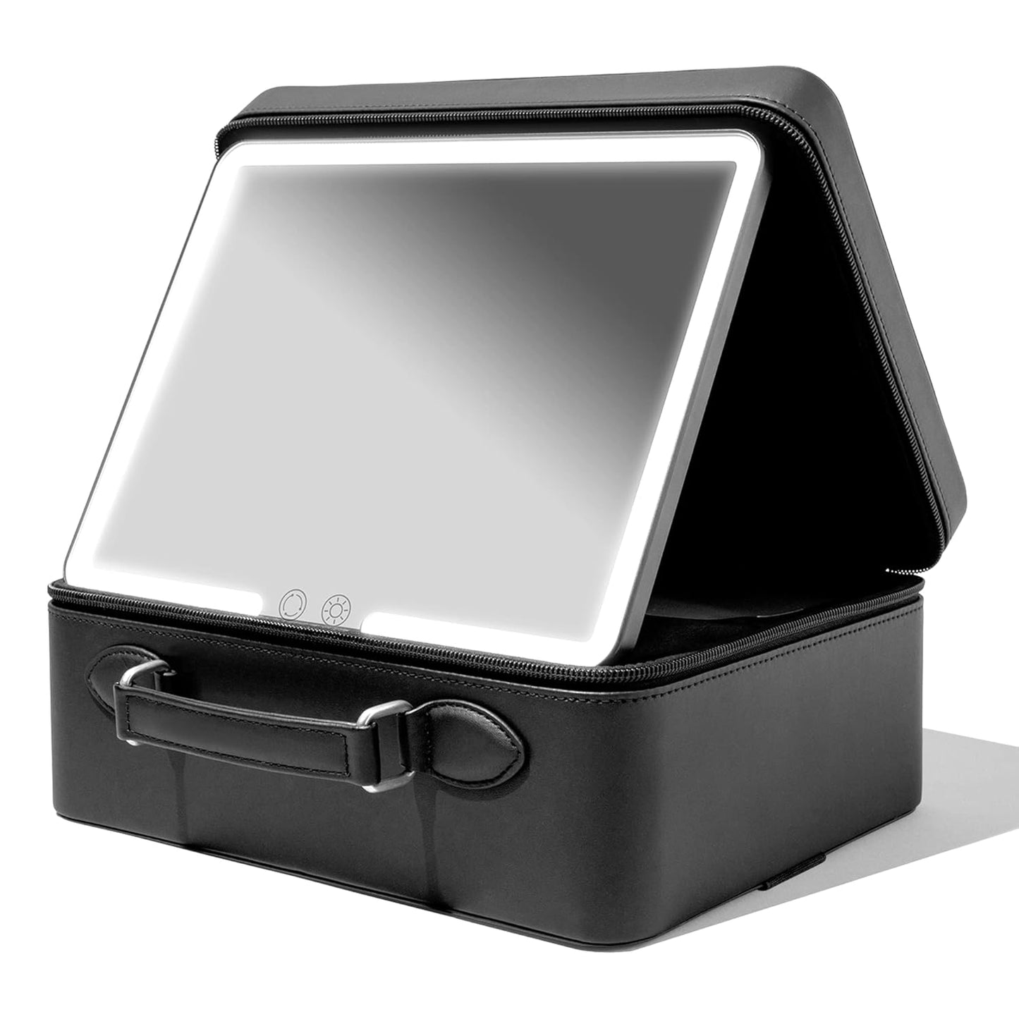 Vanity Planet Baia Black LED Lighted Travel Makeup Bag With Customized Storage