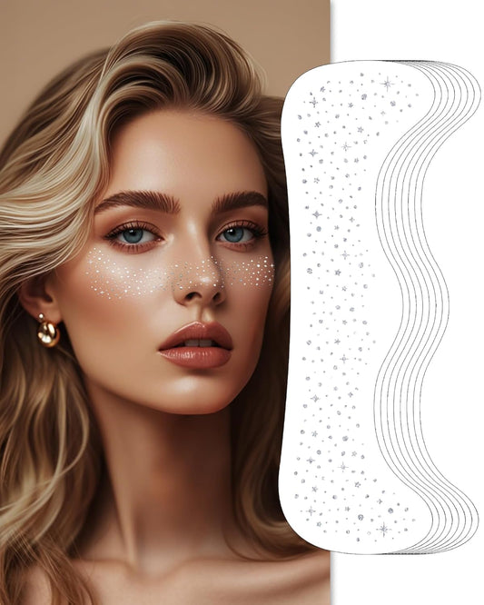 Body Face Glitter Makeup for Kids Women Girls, Sliver Glitter Makeup Speckles for Face, Singer Concerts Festival Holiday Party Rave Accessories - 8 Counts