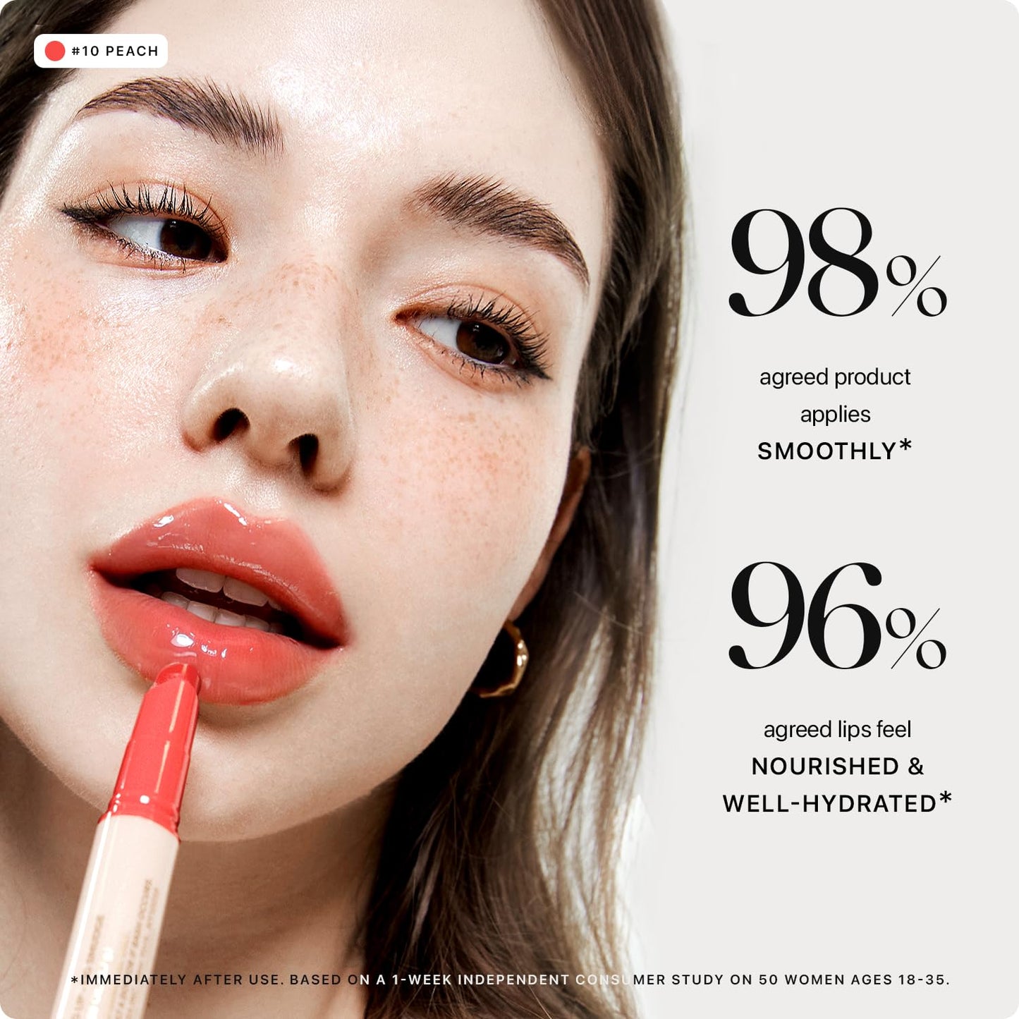 Nature Republic HONEY MELTING LIP (10 PEACH) SOFT LIP STICK, Hydrating Gloss, Moisturizing balms, Sheer tint, Shine & Glowy Finish, korean make up, Stocking Stuffers