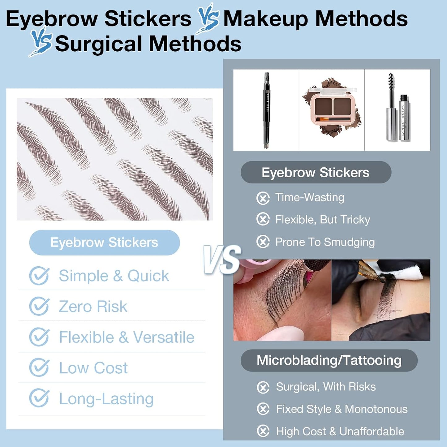 20 Sheets 220 Pairs Eyebrow Tattoo Stickers 4D Stickers Eyebrow Transfers Stickers Peel off Eyebrow Grooming Shaping Makeup Sticker for Women Girls Brown