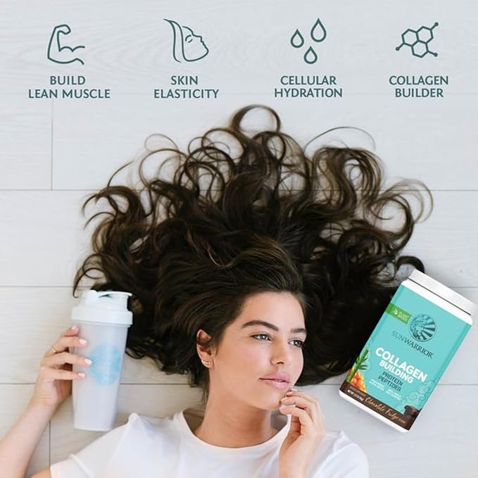 Vegan Collagen Protein Powder for Women | Plant Based Collagen Powder Chocolate Flavor with Vegan Hair Skin and Nails Vitamins | Non-GMO No Added Sugar Soy Dairy & Gluten Free (Chocolate, 40 Servings)