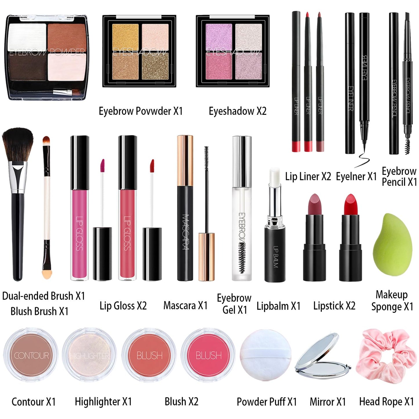 Makeup Advent Calendar 2025 Teen Girls Women Beauty Countdown Calendar Christmas Gifts for Women Teen Girl Trendy Stuff Unique Make up Set Gifts Mascara Lipstick Blush Eyebrow Gel Eyeshadow