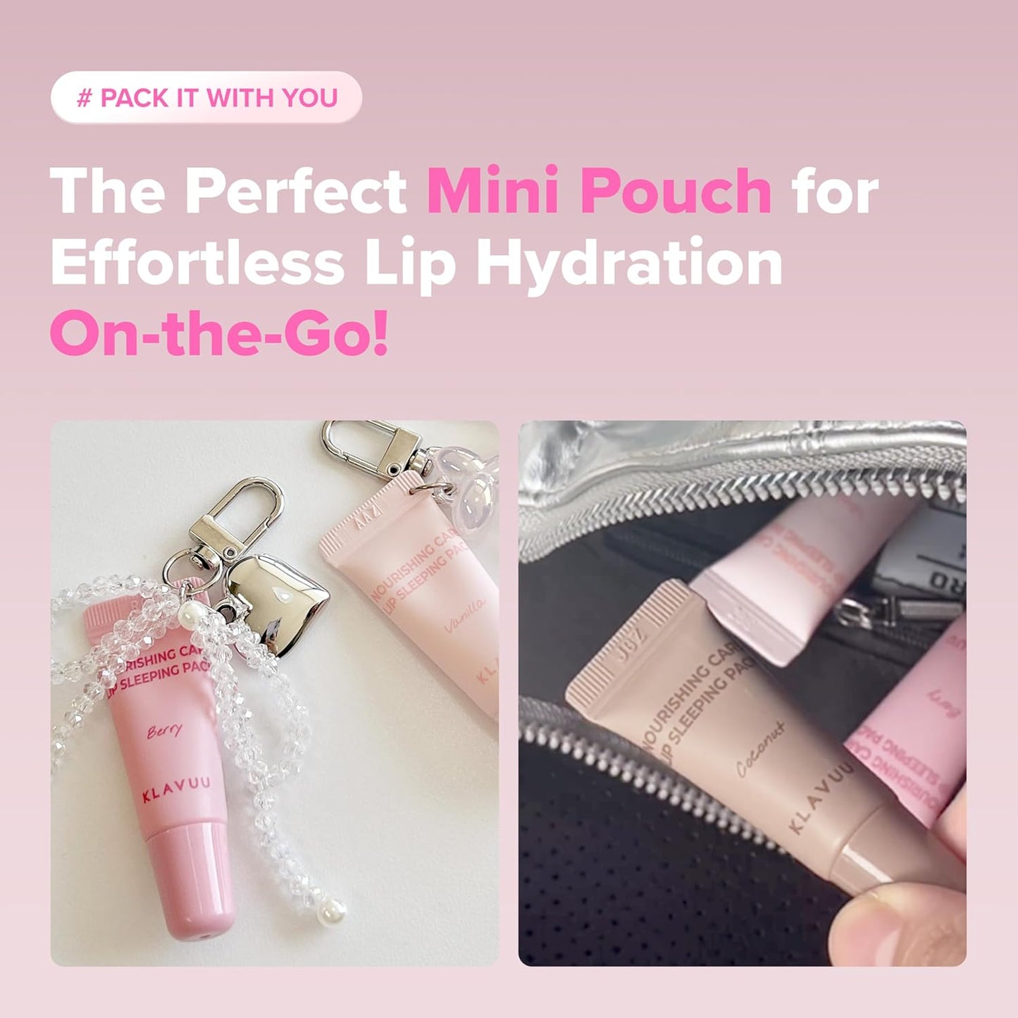 Klavuu Lip Mask Sleeping Pack (0.7oz) – Overnight Deep Hydrating Korean Lip Balm Treatment for Very Dry, Chapped Lips | Lip Lightening & Plumping with Instant Hydration | Gentle Exfoliating (Kit)