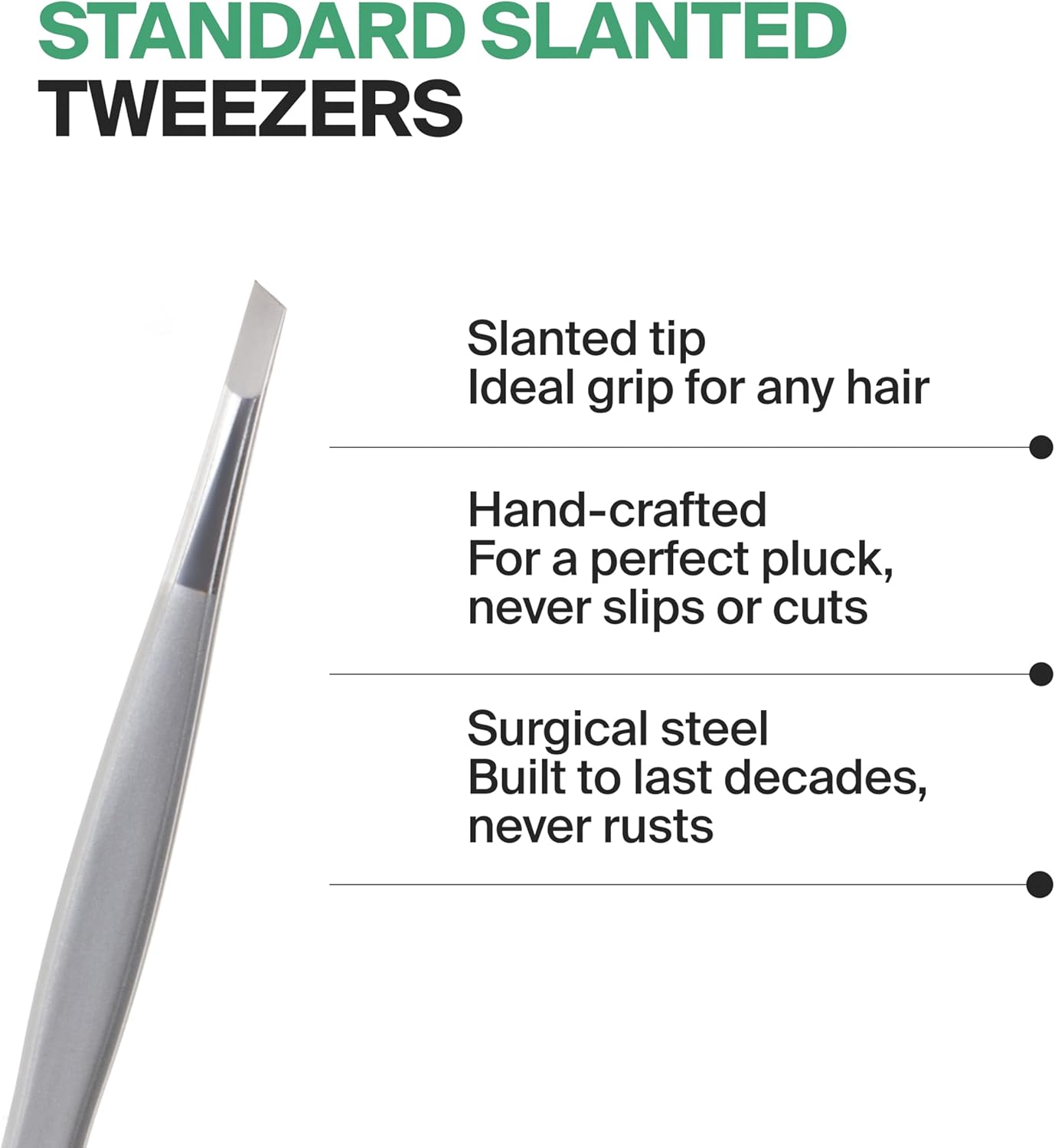 GERMANIKURE Slanted Tweezers in Leather Case - Made in Solingen Germany