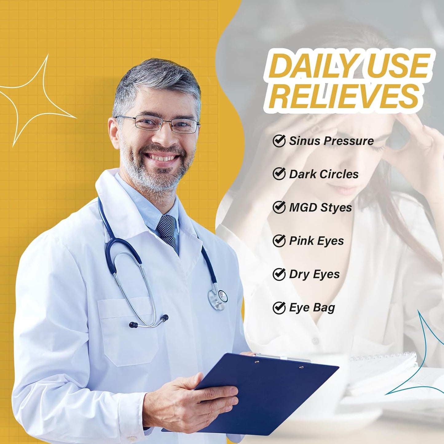 ProCIV 16 Packs Steam Eye Masks for Dry Eyes Heating Eye Mask Warm Compress for Eyes Relief Stress, Eye Fatigue Travel Essential Self Heating Moist Sleep Mask SPA Accessories