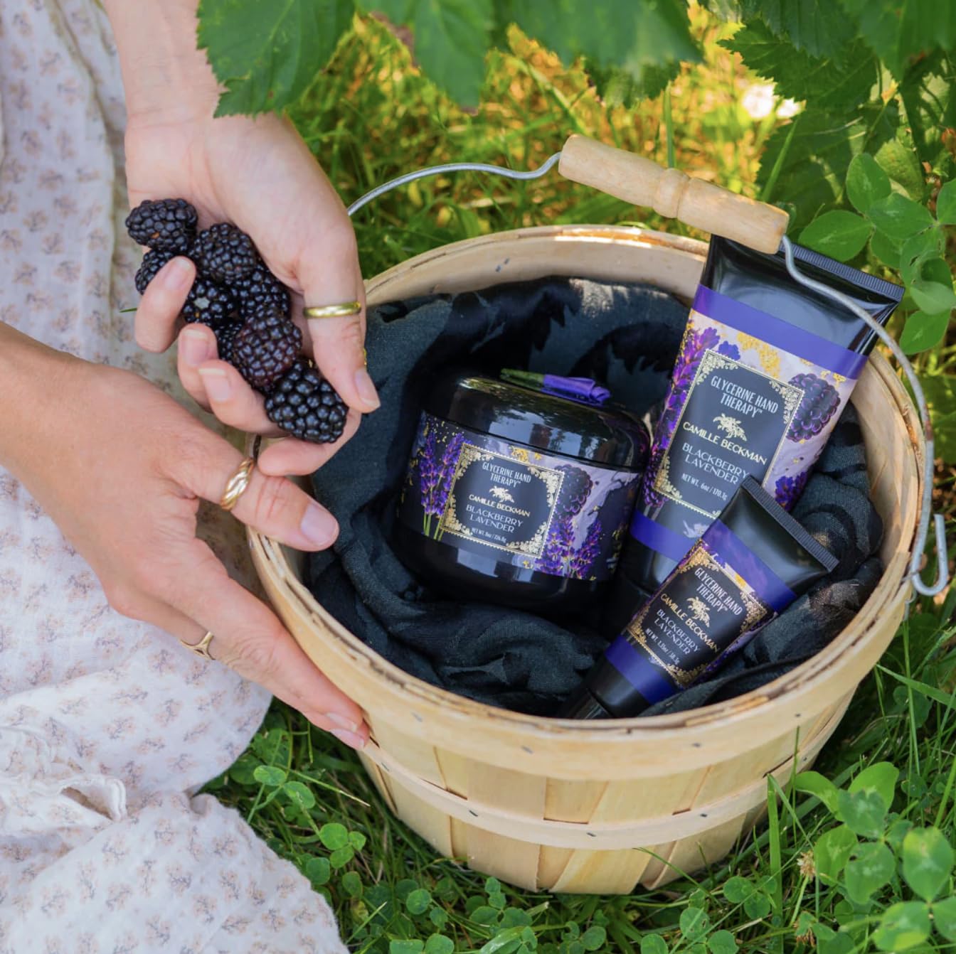 Camille Beckman Glycerine Hand Therapy Cream, Blackberry Lavender, 8 Ounce