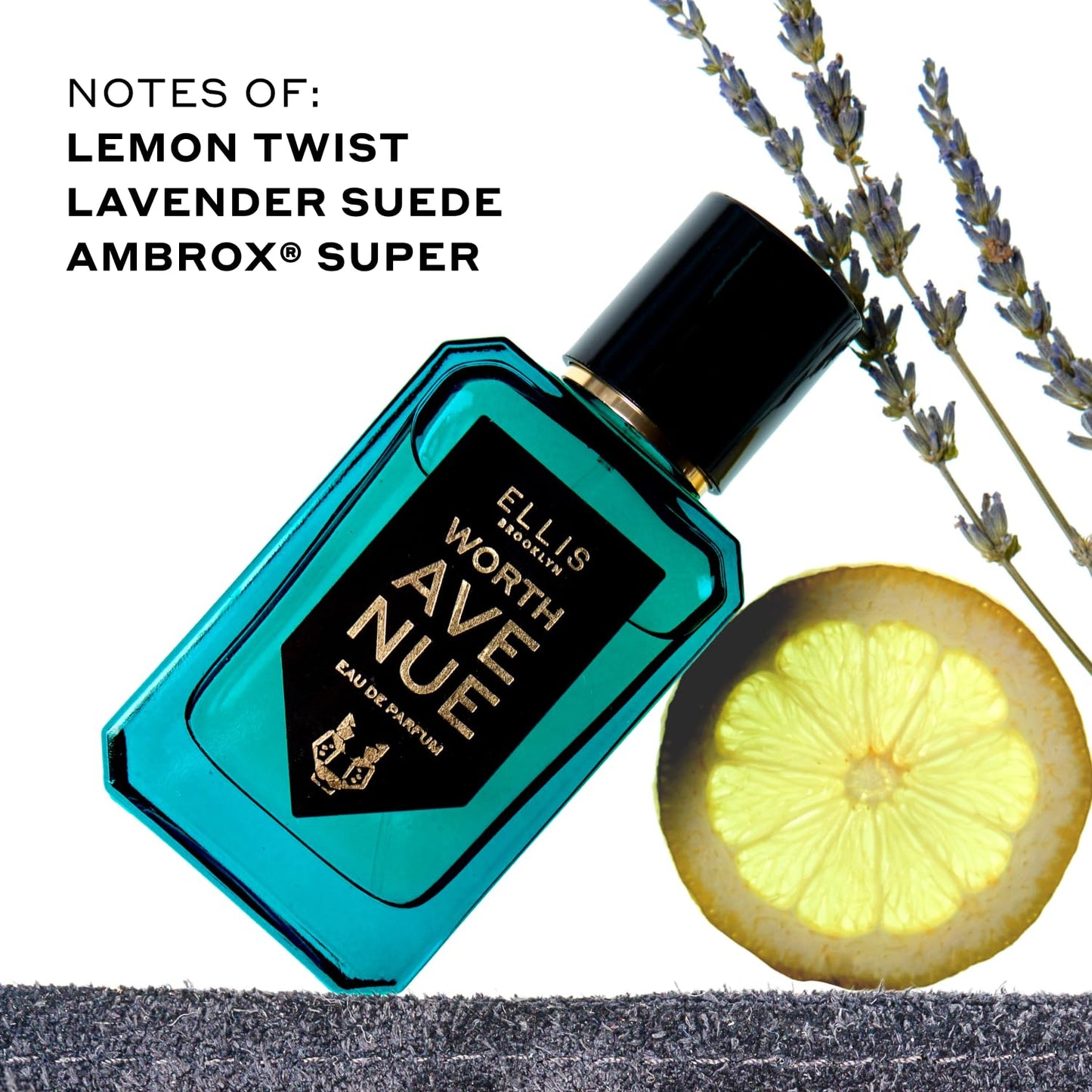 Ellis Brooklyn WORTH AVENUE Eau de Parfum for Men 1.7oz / 50ml - Lavender Suede, Cardamom, Angelica Seed & Ambrox Super – Fresh, Powerful, Sophisticated Scent