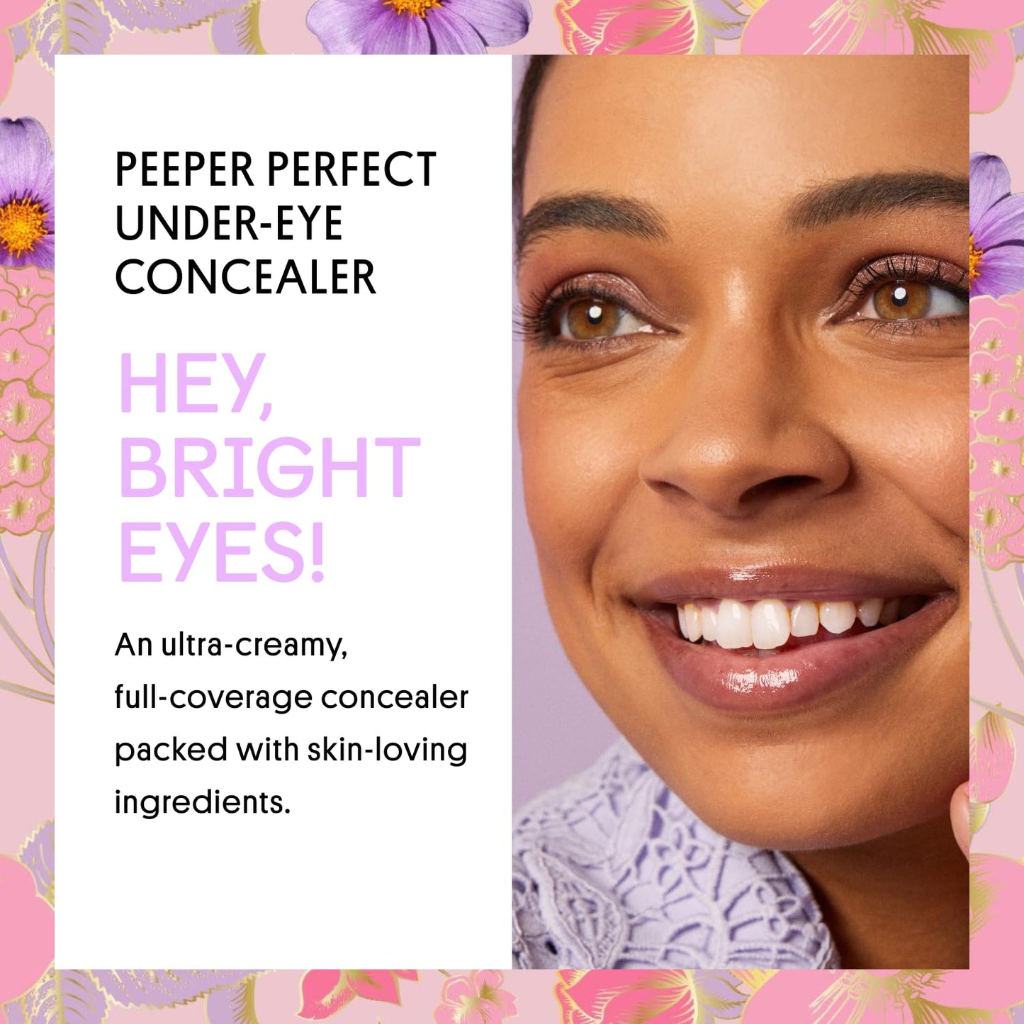 Winky Lux Peeper Perfect Under Eye Concealer, Makeup & Eye Brightener, Full Coverage Concealer for Dark Circles, Color Corrector & Eye Primer, With Collagen, Hyaluronic Acid & Vitamin E (Light)