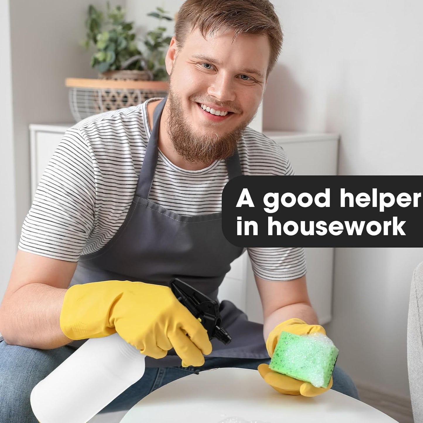 Zubebe 24 Pack 32 oz Plastic Spray Bottle Bulk Empty Leakproof Heavy Duty Spray Bottles for Cleaning Supplies Mist Bottles with Label and Adjustable Nozzle for Plant(Black,No Scale)