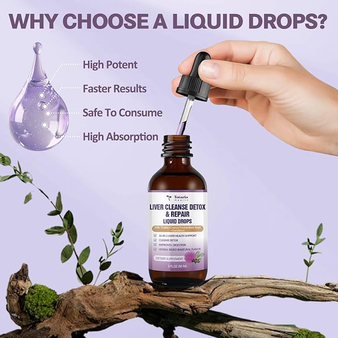 Liver Cleanse Detox & Repair Liquid,1100mg 16+ Herbs