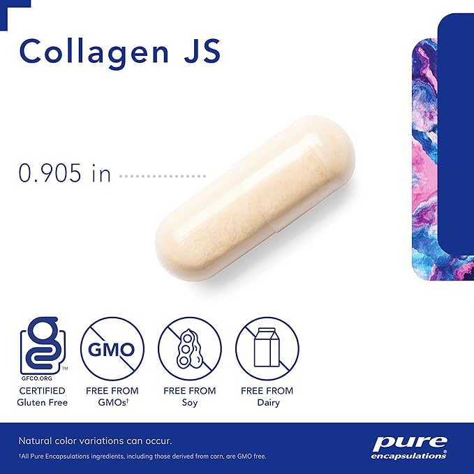 Pure Encapsulations Collagen JS - Skin & Joint Health* - 1,000 mg Hydrolyzed Biocell Collagen - Gluten Free & Non-GMO - 60 Capsules