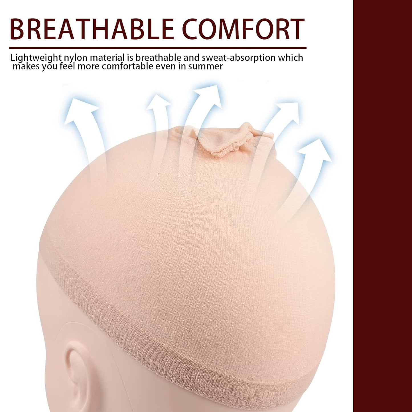 Fandamei Wig Cap, 4PCS Nylon Wig Caps Nude for Women, Stocking Wig Caps for Halloween, Cosplay. Wig Cap for Women, Men, Kids, Stocking Caps for Wigs