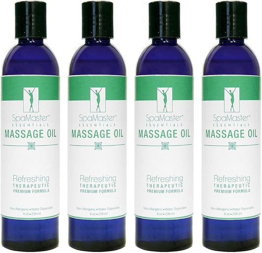 Master Massage Refreshing Massage Oil, 8 oz. Pack of 4