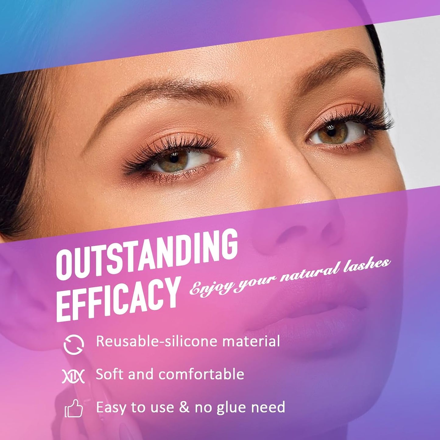 Libeauty Eyelash Lift Rods Reusable Lash Perm Pads 8 Pairs Set of Combi Silicon Pads C-Curl Eyelash Lifting Shield DIY Use at Home or Salon Lash Perming Tool