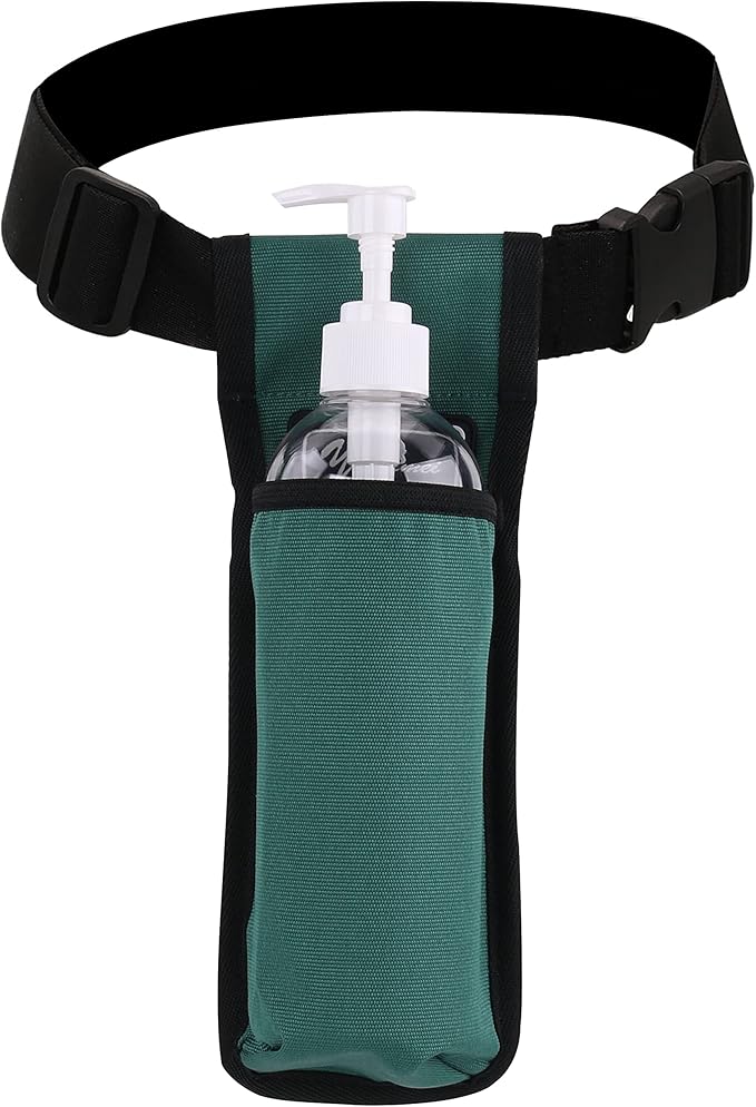 Massage Bottle Holster -2 Adjustable Massage oil Bottle Pack (Green, 1 Bottle)