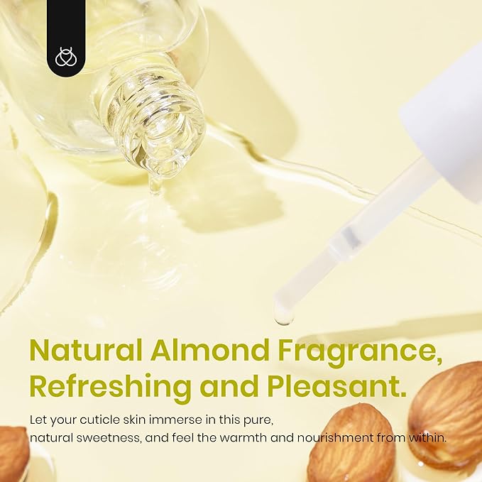 Beetles Cuticle Oil for Nail 15ml Almond Fragrance Care with Jojoba Oil & Vitamin E Nail Growth and Repairs Cuticles, Natural Sweet Almond Nourish Skin Salon Gifts for Women