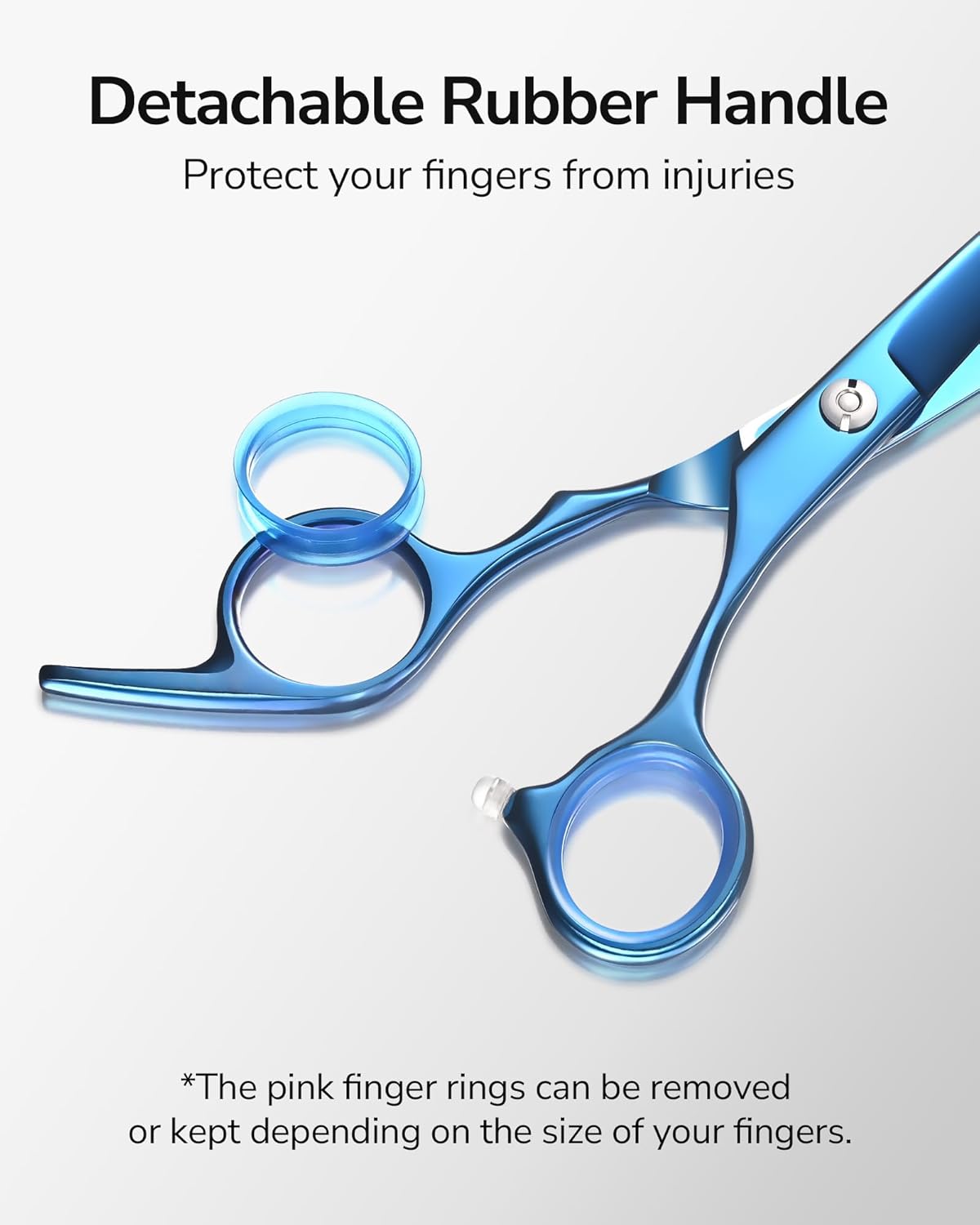 ULG Hair Cutting Scissors, Professional Hair Scissors 6.5 inch Right-Hand Razor Edge Barber Shears Salon Hair Cutting Shears Made of Japanese Stainless Steel, Hand Sharpened Navy