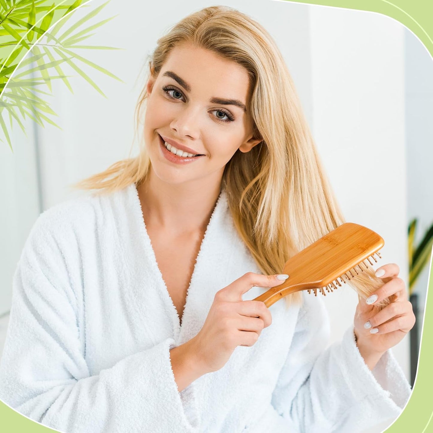 Tessco for you 12 Pcs Christmas Bamboo Hair Brushes Thanksgiving Bulk Wooden Paddle Brush Scalp Massage Bristle Anti Static Engraving DIY Gift for Women Wedding(9.65'' X 3.35'',Black)