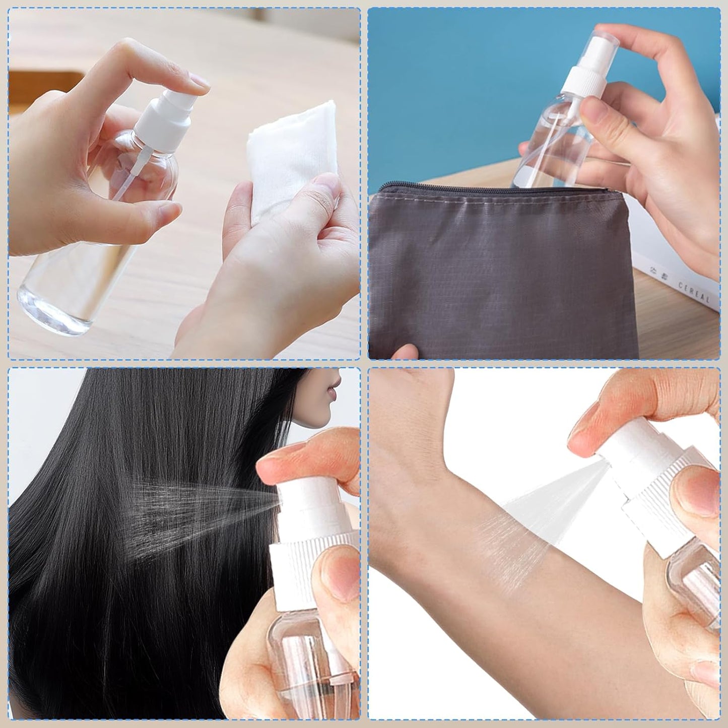 8 PCS Fine Mist Spray Bottle Top Nozzles - Plastic Spray Bottle Nozzle Cap, Nozzle Sprayer Tops Replacement, Plastic Sprays Bottles Replacement Pump Oils Sprays Top for Essential Oils(Black,White)