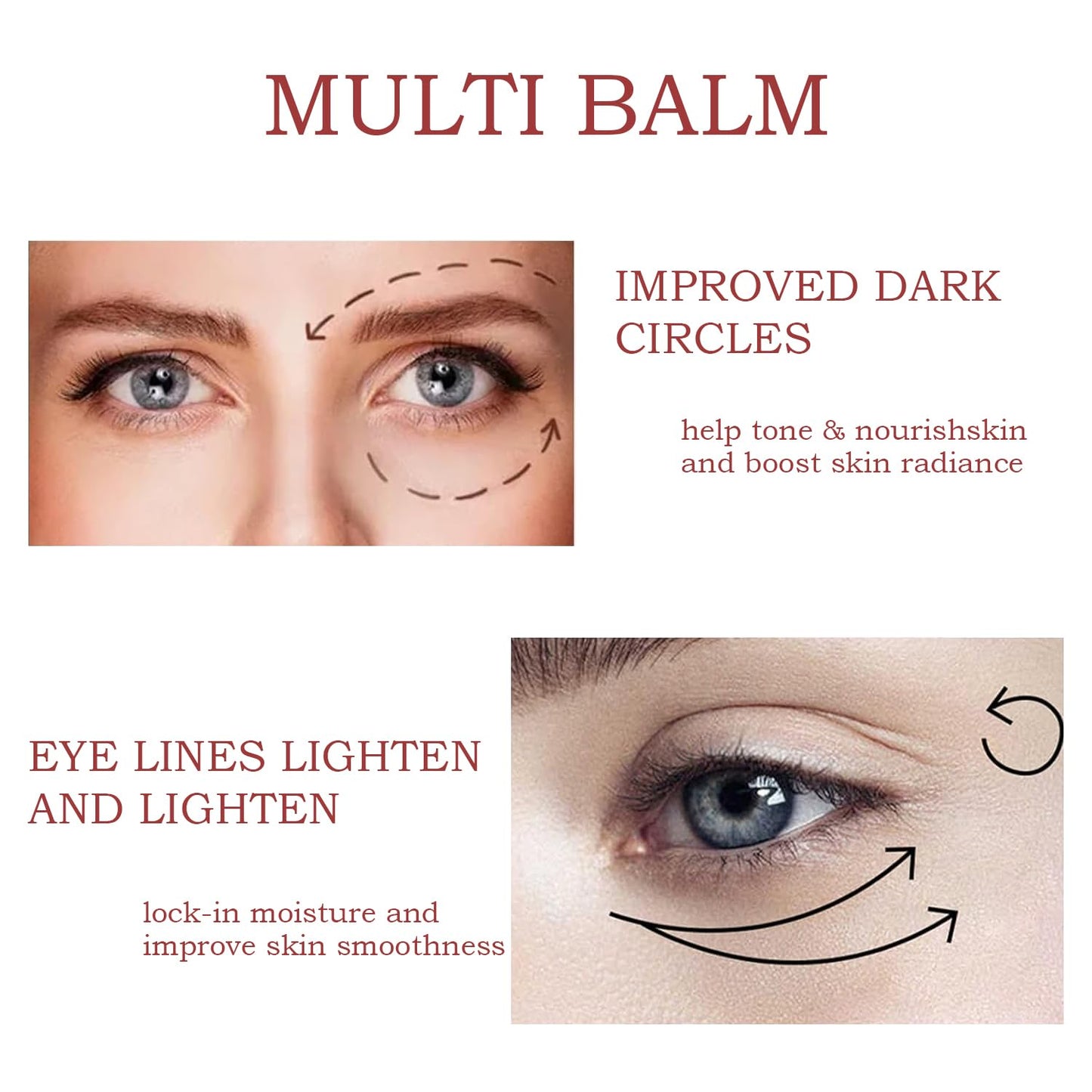 Calcium Volume Multi Balm, Wrinkle Core Stick, Collagen Moisturing Stick, Hydrating, Almond & Vitamin E for Lip Balm Eye Cream Neck. 3pcs