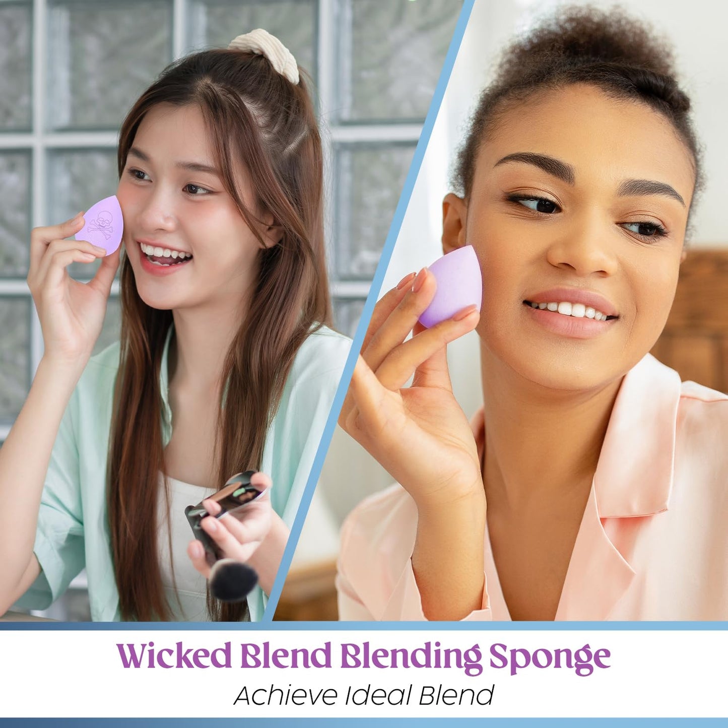 Profusion Cosmetics Wicked Blend Blending Sponge and Sponge Holder, Versatile Tool for Smooth and Enhanced Makeup Application, Achieve Ideal Blending