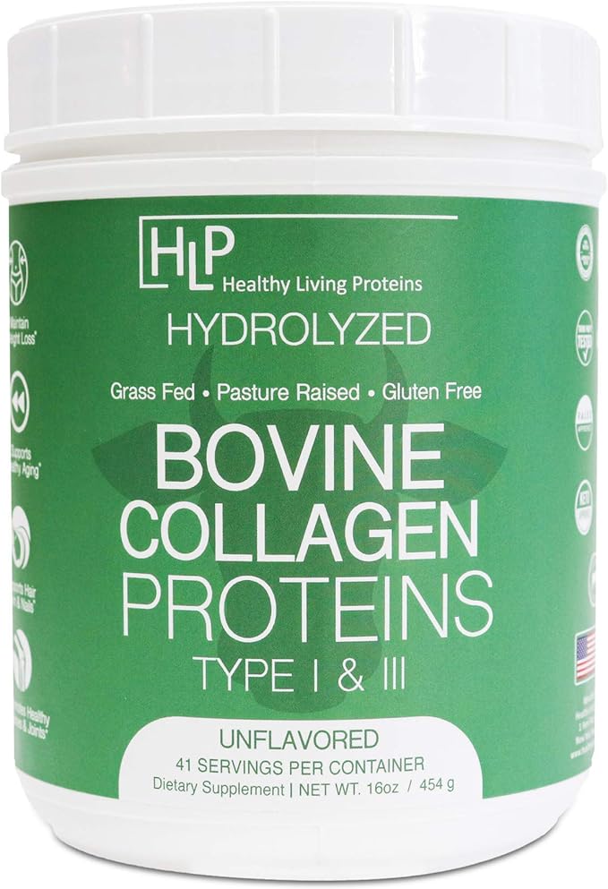 Healthy Living Proteins Bundle - 16oz Bovine Collagen Powder & 90ct Multi Collagen Gummies