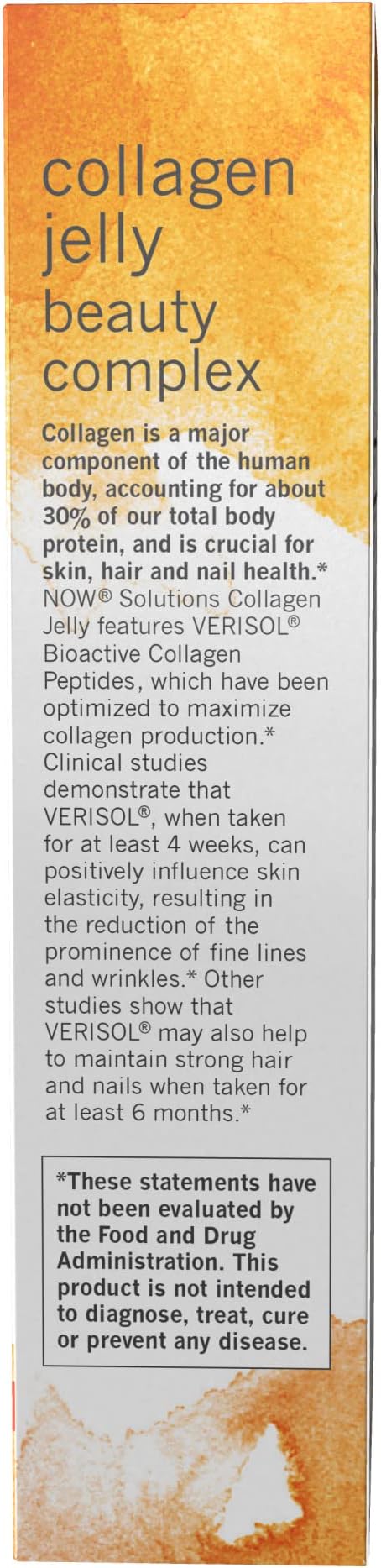 NOW Solutions, Collagen Jelly Beauty Complex, Sweet Orange Flavor, 10 Jelly Sticks (Pack of 2)
