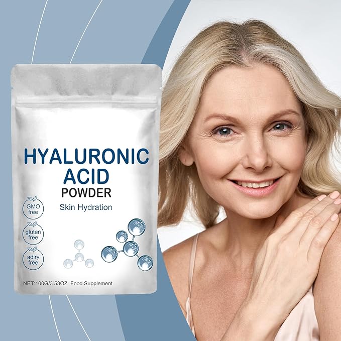 Hyaluronic Acid Powder for Skin Care, Anti-Aging Skincare, Water-Soluble Moisturizing Ingredient for DIY Facial Serum