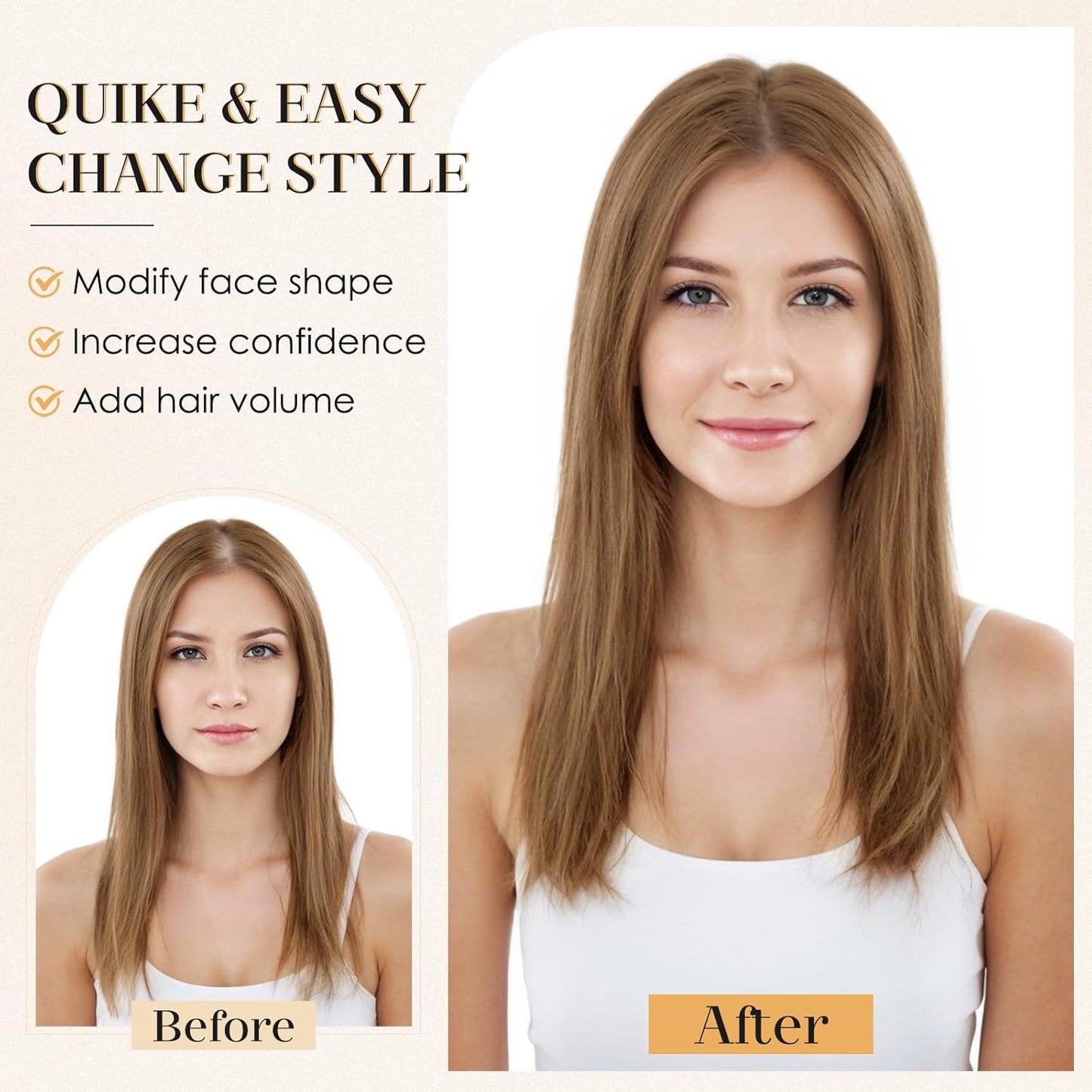 S-noilite Bangs Hair Clip,360° 3D Cover Real Clip in Bangs Human Hair Toppers for Women With Side Bang Daily Wear Medium Brown