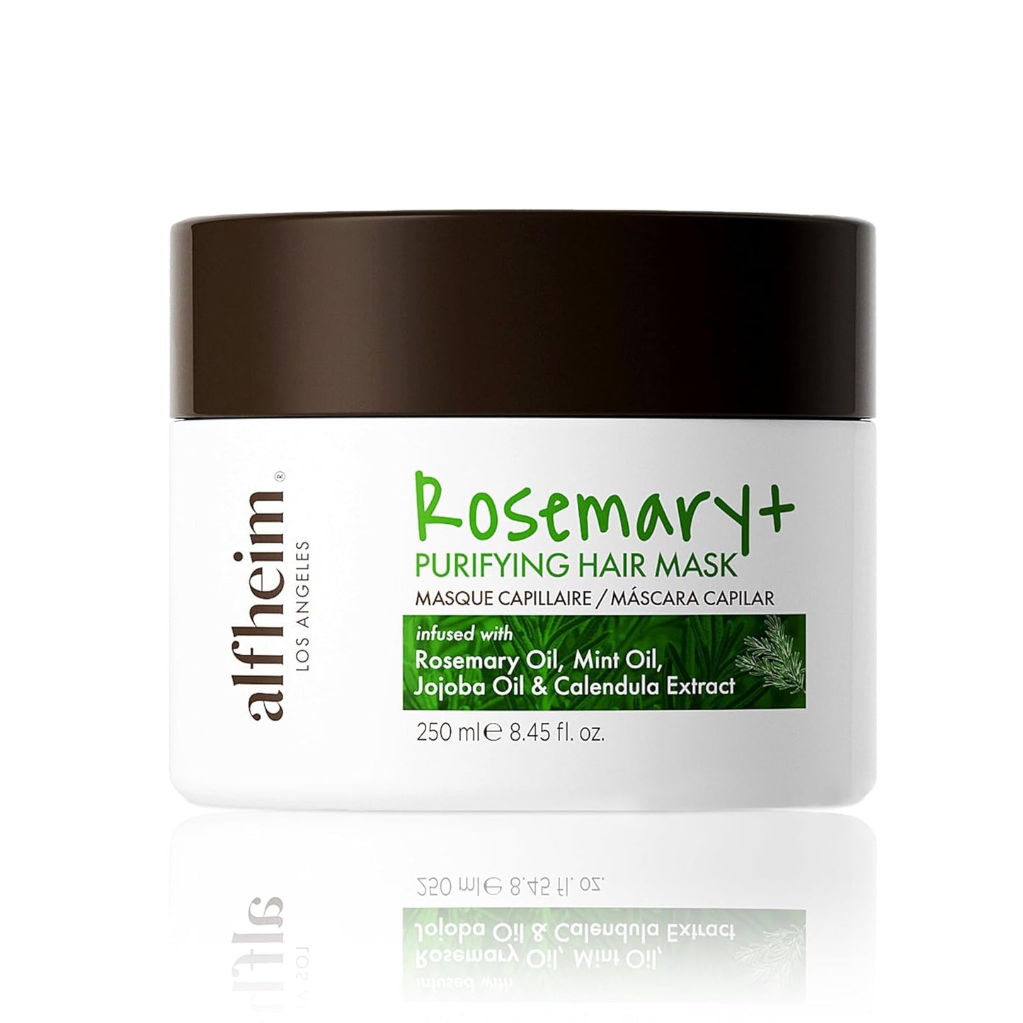 ALFHEIM Rosemary+ Purifying Hair Mask – Deep Hydrating & Balancing Treatment for Oily & Fine Hair with Rosemary, Peppermint & Jojoba Oils – Strengthens, Smooths & Refreshes – Sulfate Free – 8.45 oz