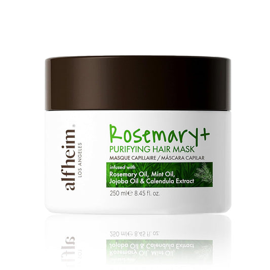 ALFHEIM Rosemary+ Purifying Hair Mask – Deep Hydrating & Balancing Treatment for Oily & Fine Hair with Rosemary, Peppermint & Jojoba Oils – Strengthens, Smooths & Refreshes – Sulfate Free – 8.45 oz