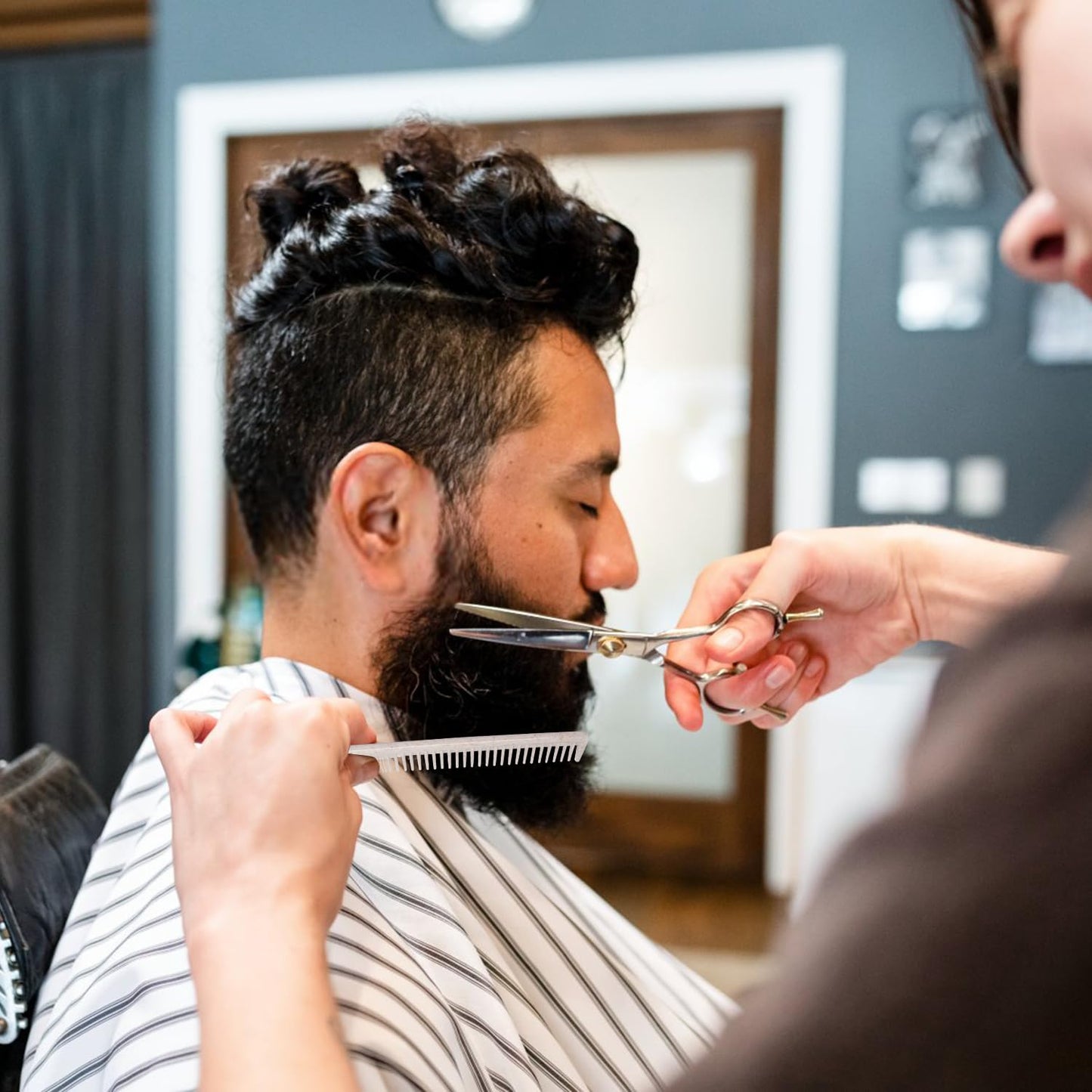 Hair Combs Bulk, Disposable Wheat Straw Combs Individually Wrapped Combs for Hotel, Travel, Airbnb, Charity, Church, Homeless (Pack of 100)