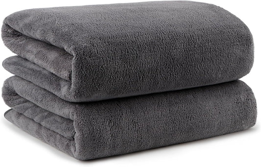 Orighty Bath Towels Pack of 2(27'' x 54'') - Soft Feel, Highly Absorbent, Quick Drying Microfiber for Body, Sport, Yoga, SPA, Fitness - Grey