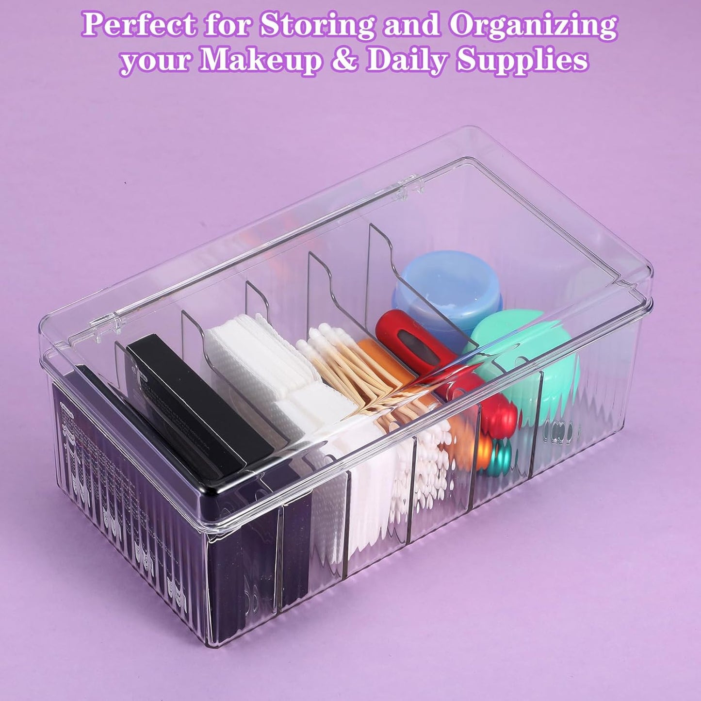 2 PCS Lash Extension Organizers and Storage, Lash-Extension-Supplies Organizer, Lash Cart Organizer, Acrylic Large Capacity Eyelash Extension Supplies Storage Box, Lashes Supplies Container