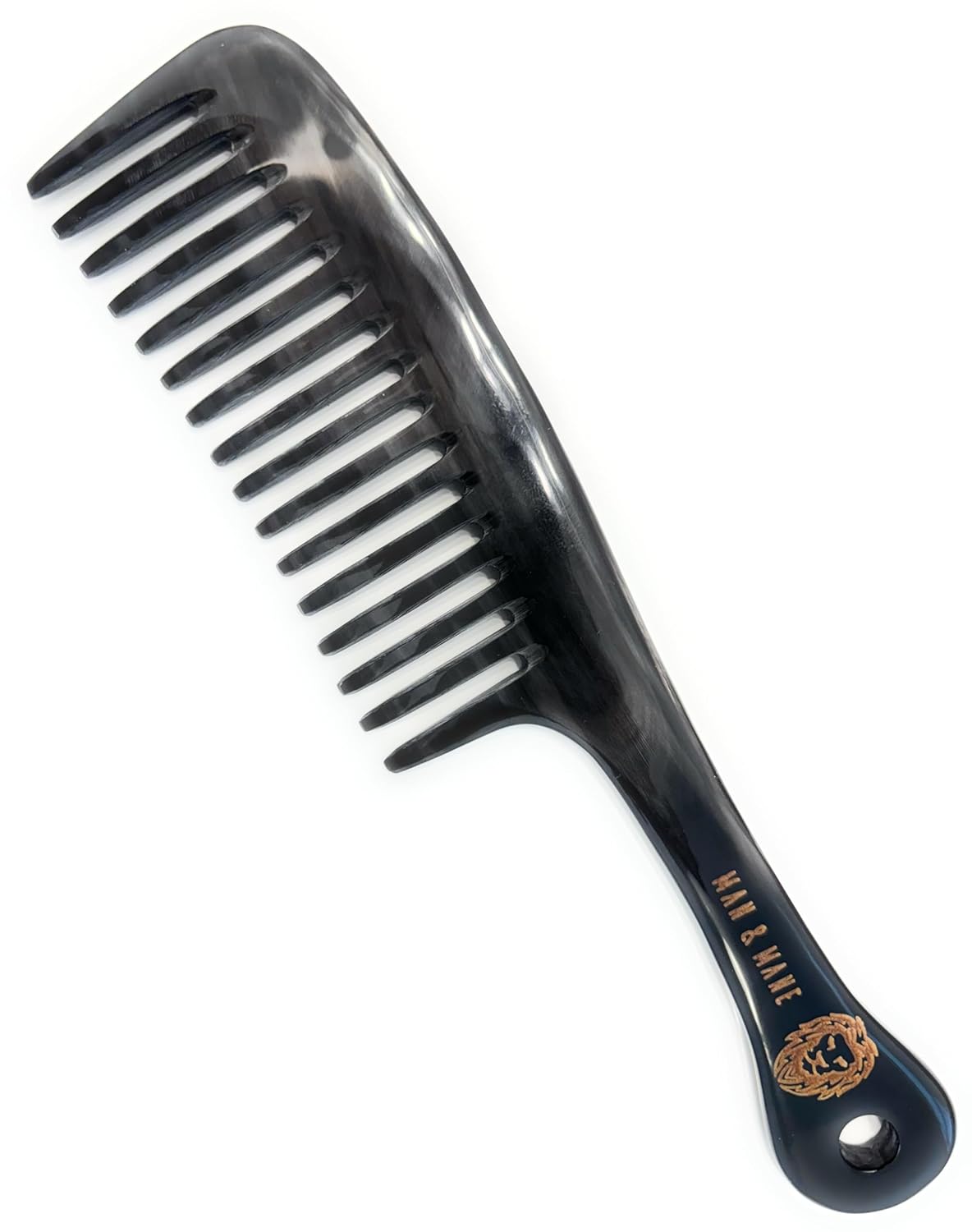 Premium Handmade 100% Oxhorn Anti-static Wide Tooth Detangling & Styling Comb for Women & Men