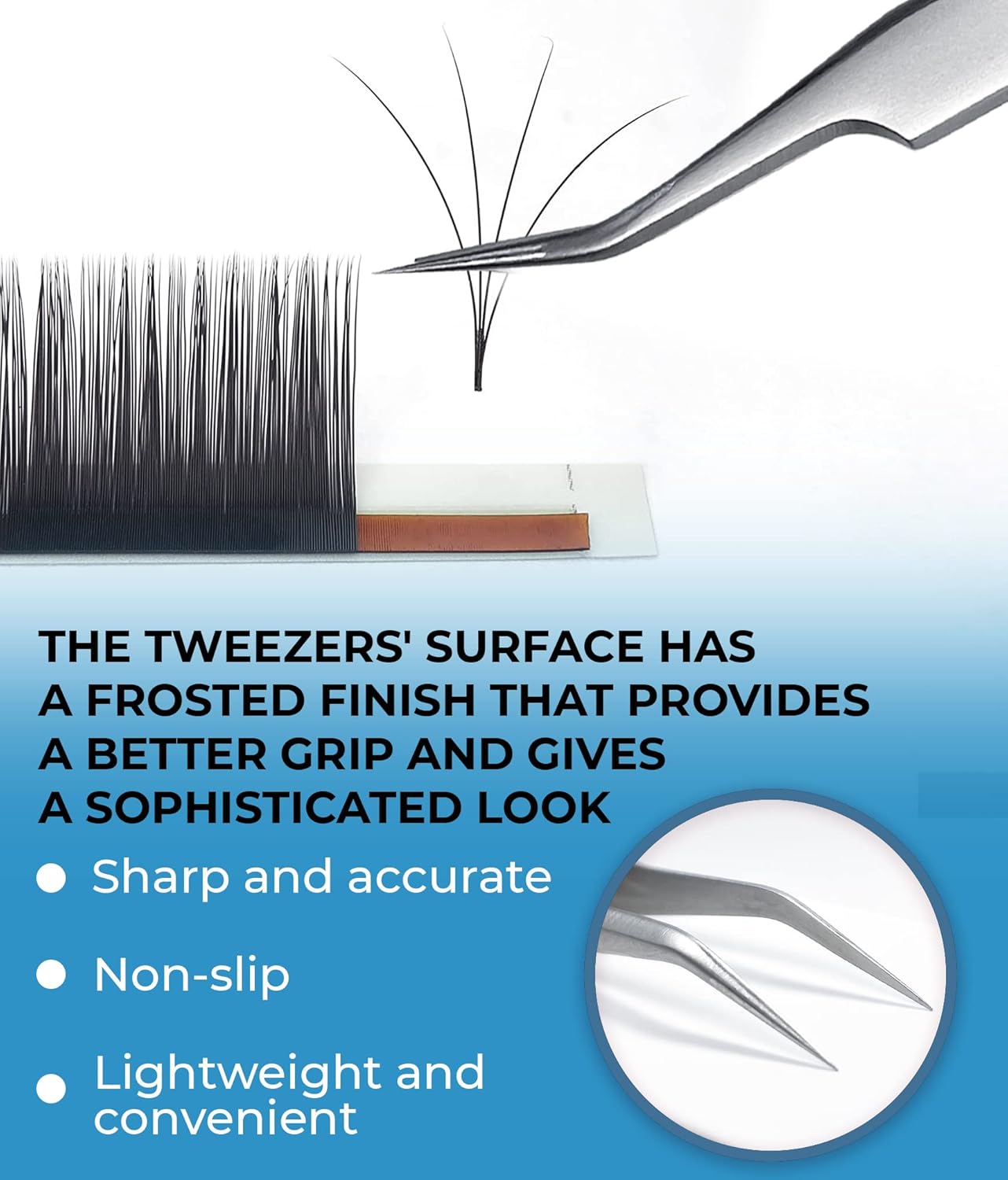 Stacy Lash STL-7 Curved Eyelash Extension Tweezers/Supplies for False Lashes Isolation & Volume Extensions/Precision Applicator Tool/Beauty Accessories/Sharp Tweezer Tip/Eyelashes Tools